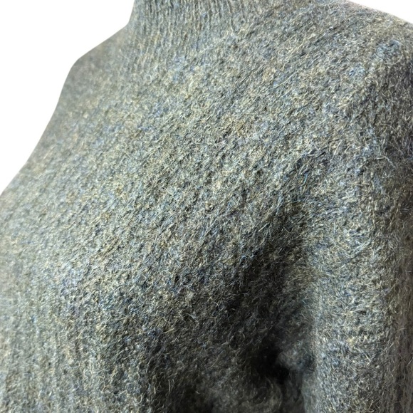 J. McLaughlin | Forest Green Mohair Blend Mock Turtleneck Sweater | Sz S - Picture 3 of 7